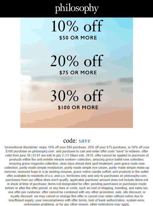 Philosophy coupons & promo code for [September 2022]