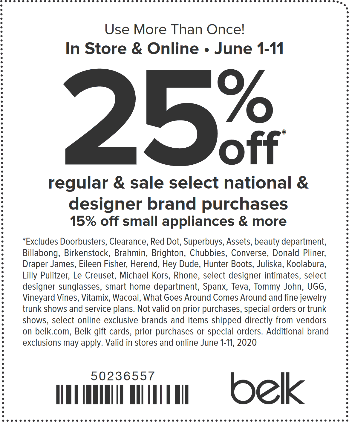 [January, 2021] Extra 25% off at Belk, ditto online #belk ...
