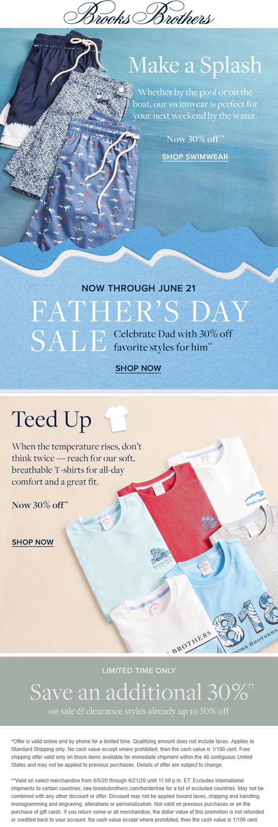 Brooks Brothers stores Coupon  30% off swimwear & tees at Brooks Brothers #brooksbrothers