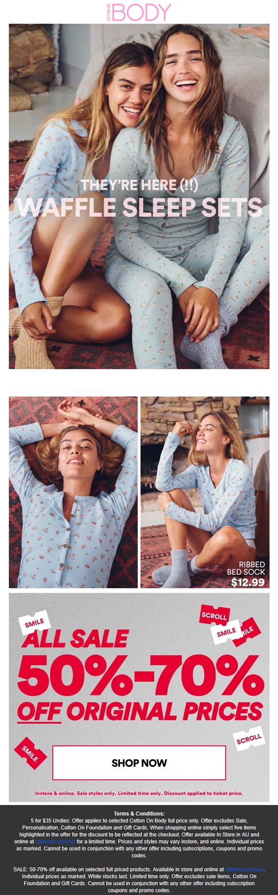 5070 off at Cotton On, ditto online cottonon The Coupons App®