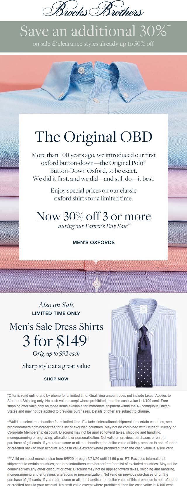 Extra 30 off & more at Brooks Brothers brooksbrothers The Coupons App®