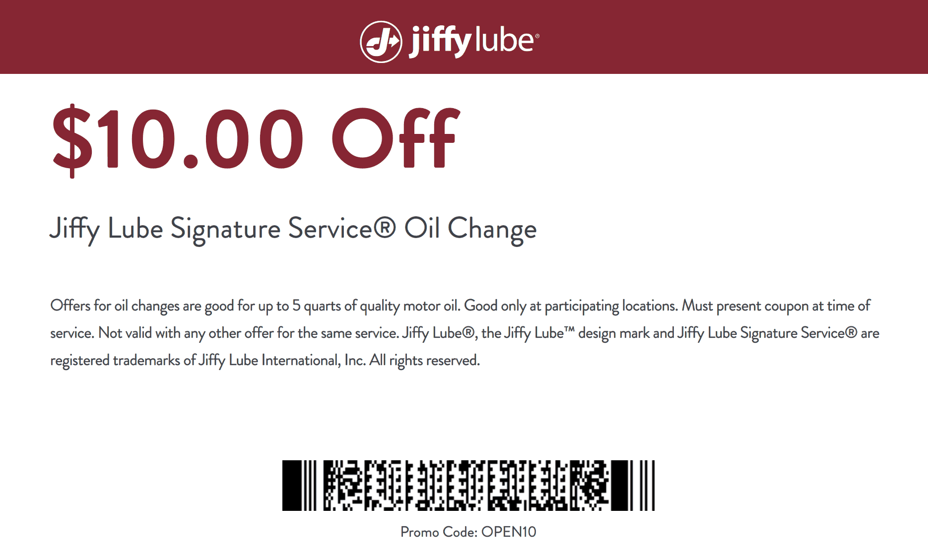 Jiffy Lube stores Coupon  $10 off signature oil change at Jiffy Lube #jiffylube