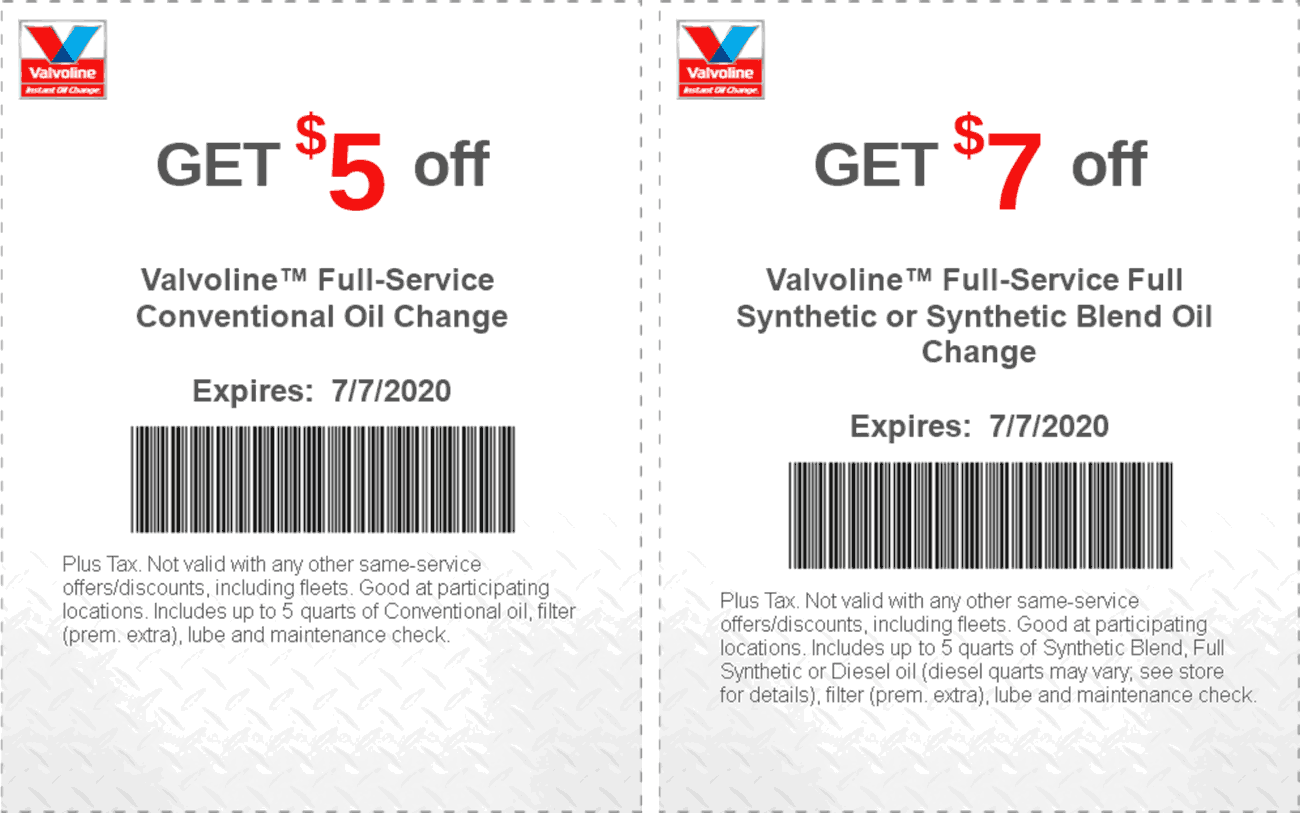 57 off an oil change at Valvoline valvoline The Coupons App®