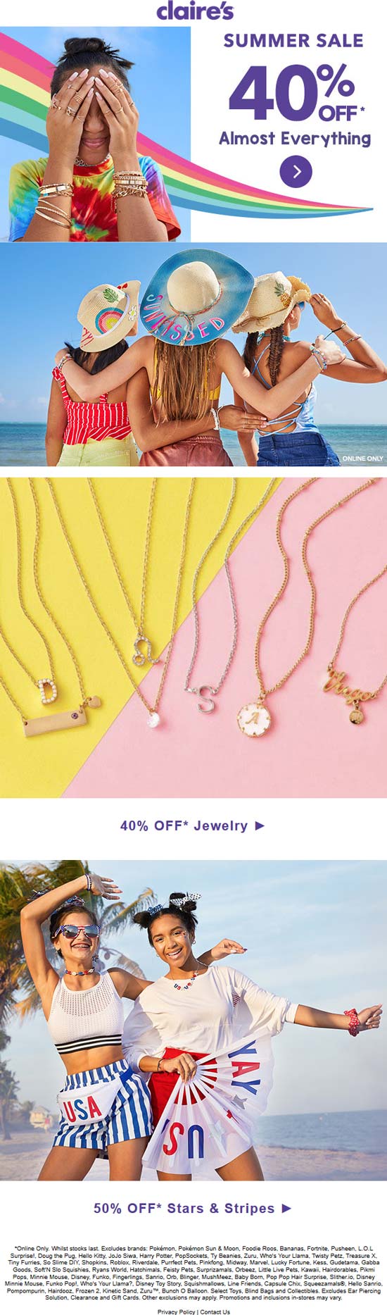 Claires stores Coupon  40% off & more online at Claires #claires