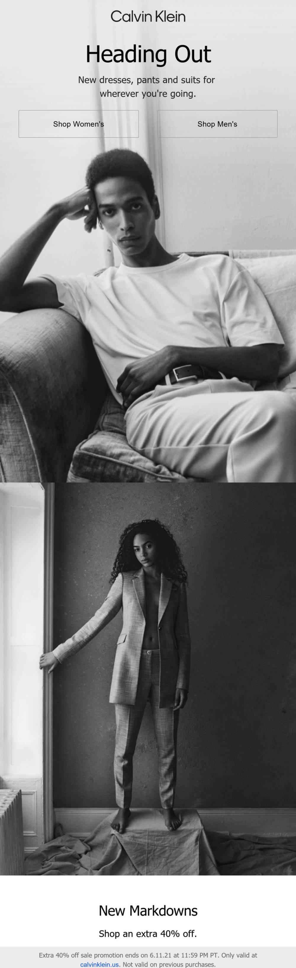 Calvin Klein stores Coupon  Extra 40% off sale items online at Calvin Klein #calvinklein 