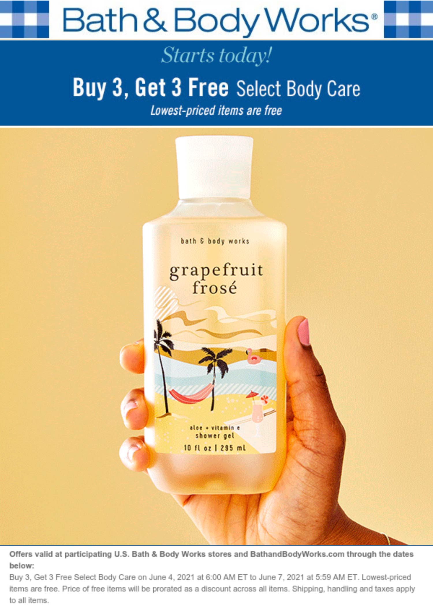 Bath & Body Works stores Coupon  6-for-3 on body care at Bath & Body Works, ditto online #bathbodyworks 