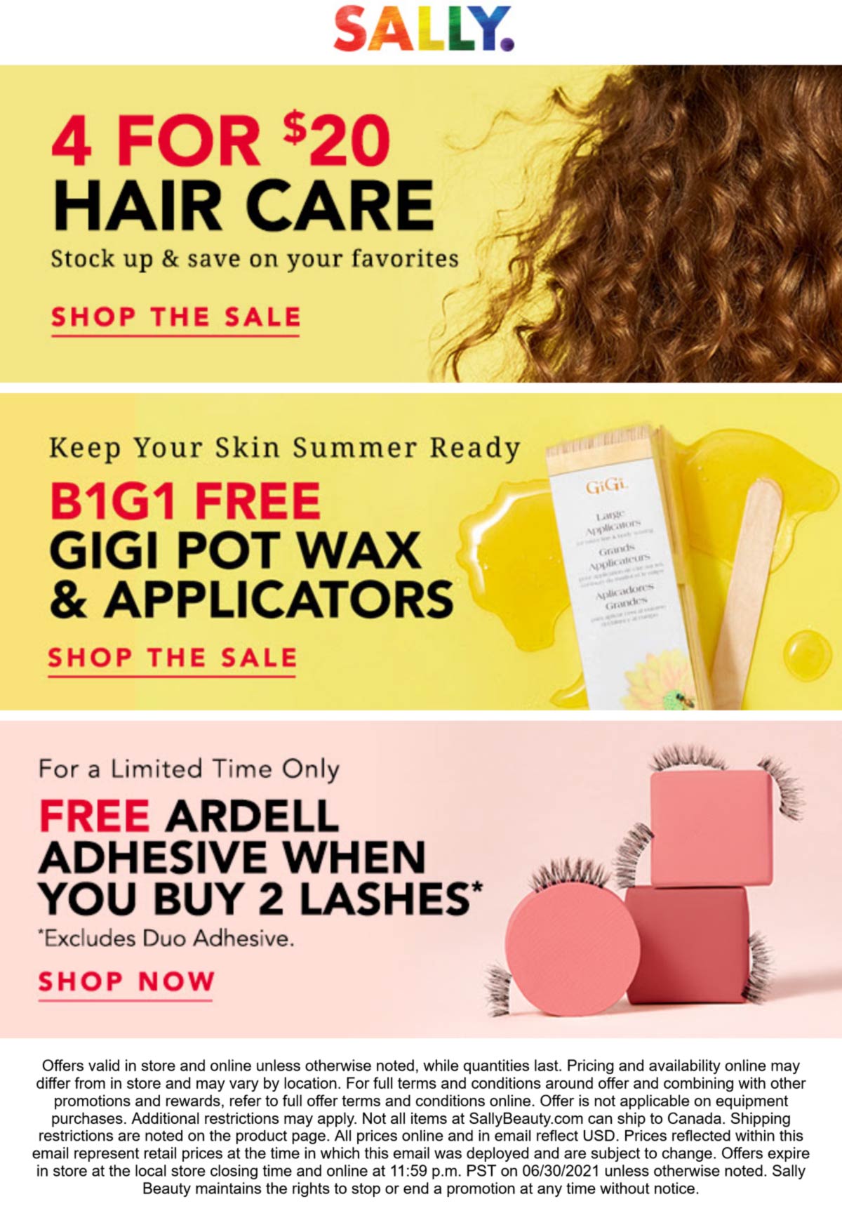 Sally Beauty stores Coupon  Hair care is 4 for $20 at Sally Beauty, ditto online #sallybeauty 
