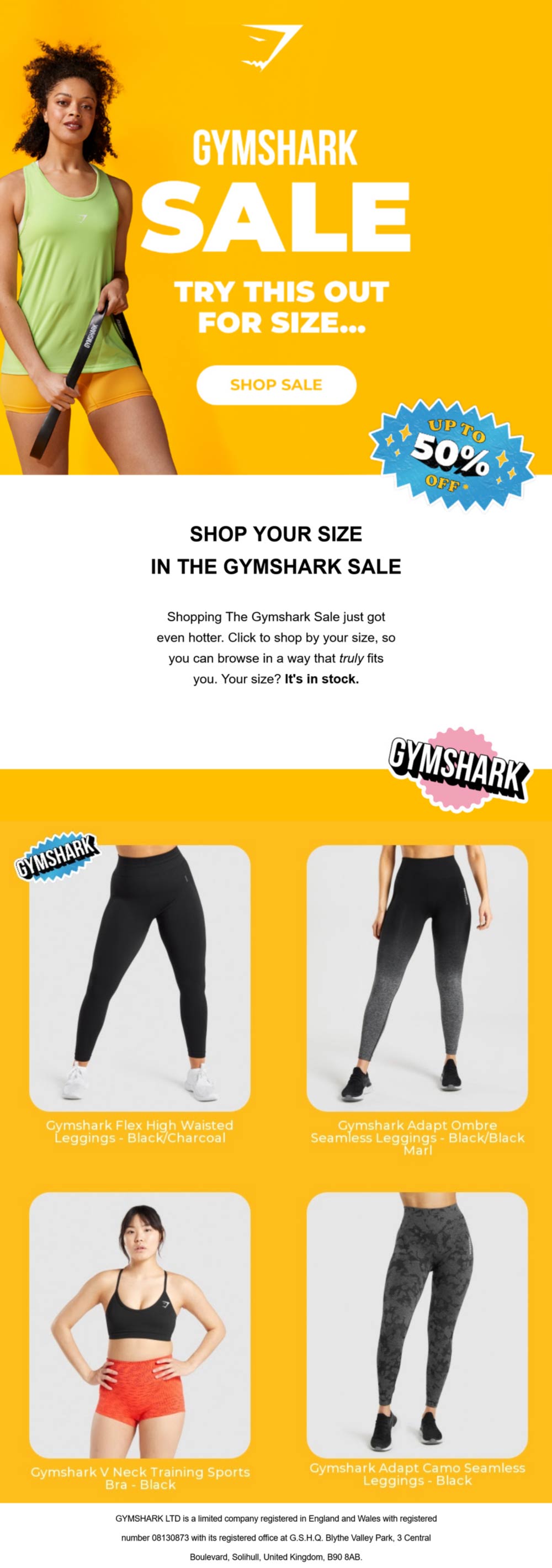 [August, 2021] 50 off sale going on at Gymshark gymshark coupon