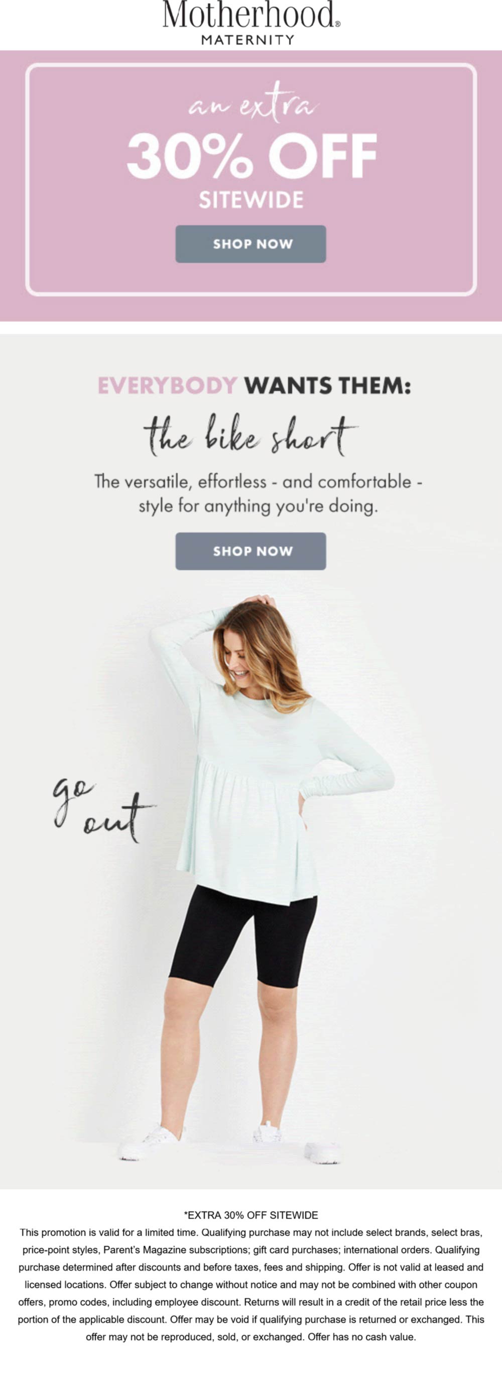 Motherhood Maternity stores Coupon  Extra 30% off everything online at Motherhood Maternity #motherhoodmaternity 