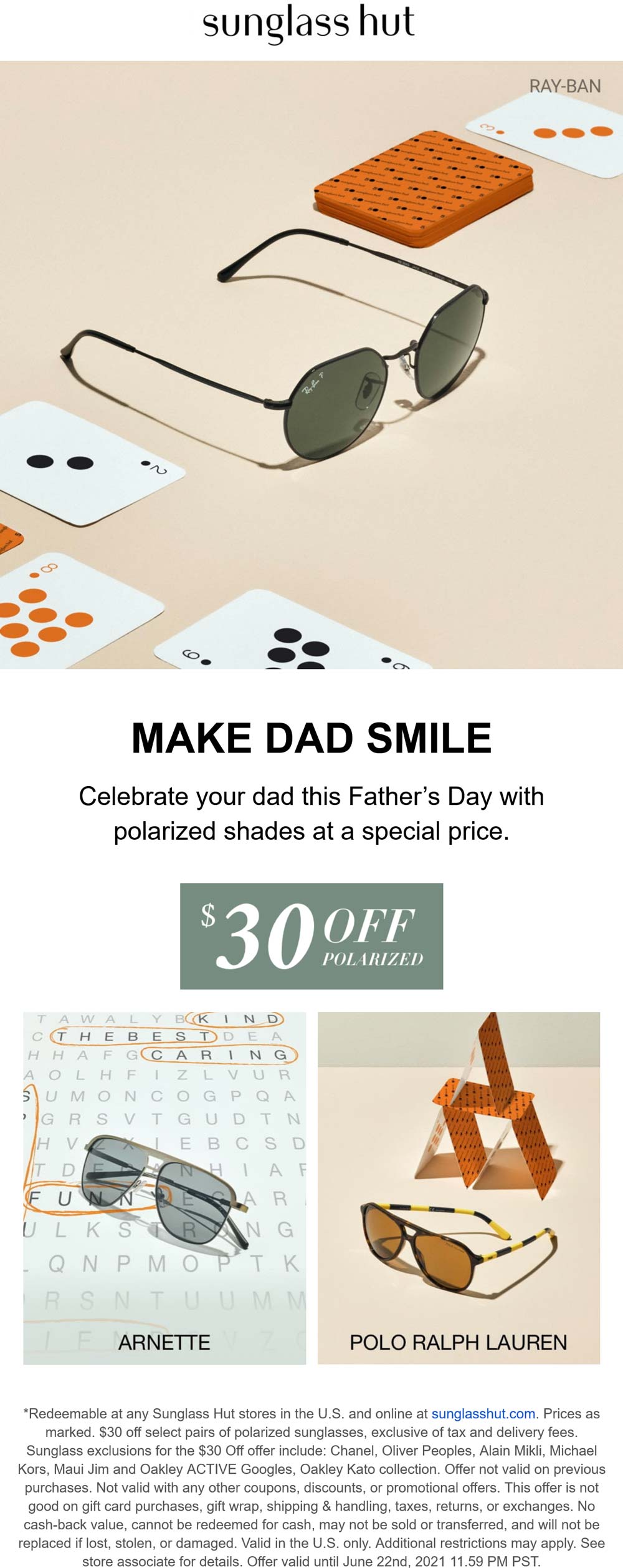 sunglass hut specials