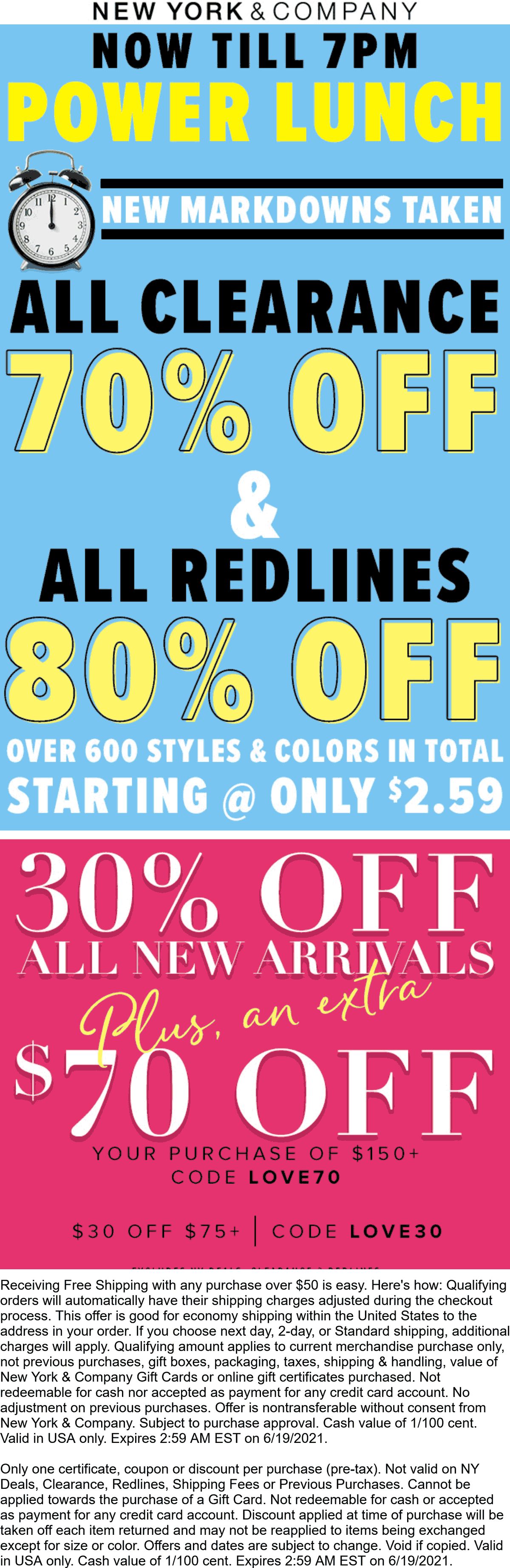 New York & Company stores Coupon  80% off redlines today til 7p at New York & Company #newyorkcompany 