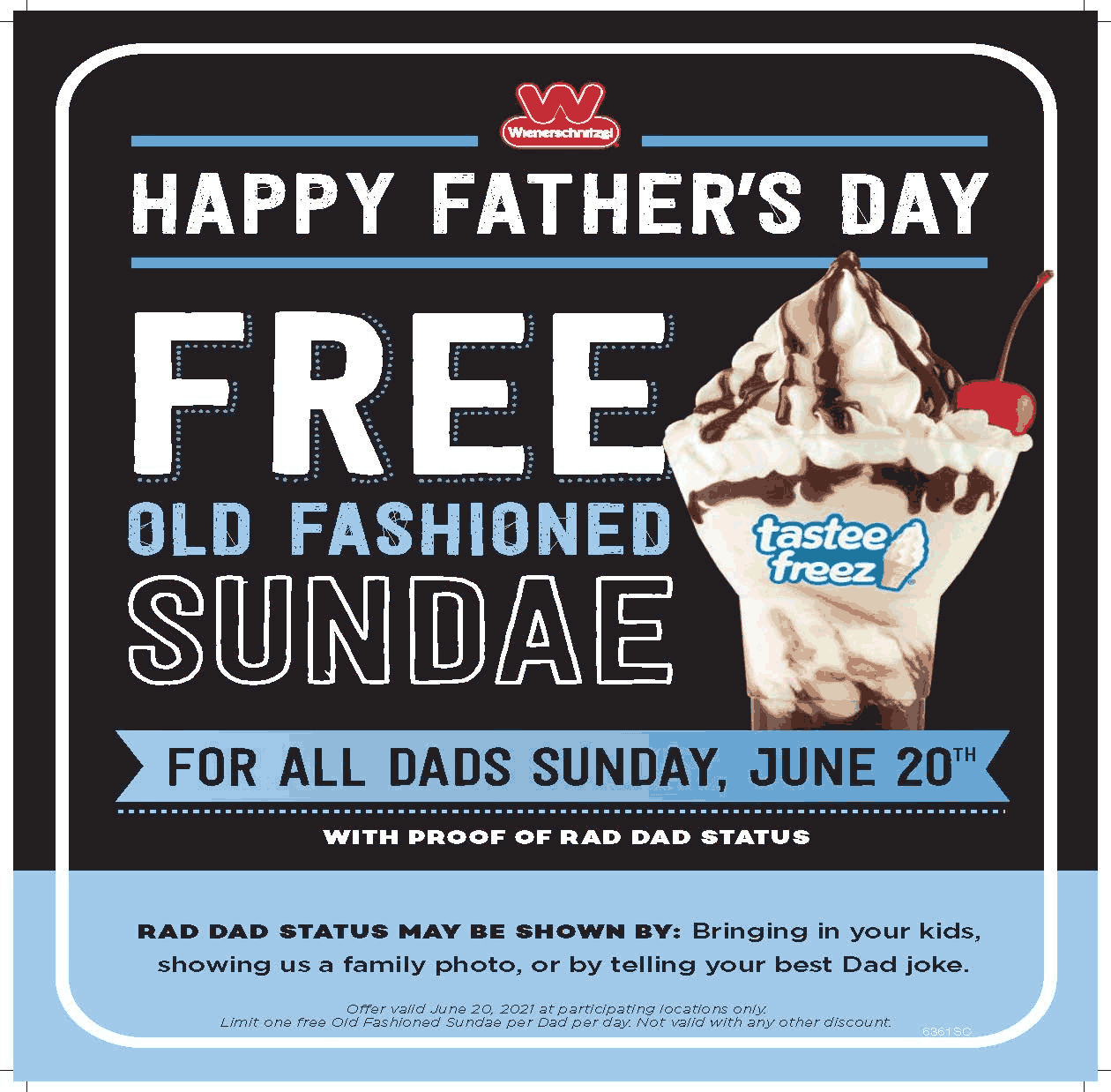 Wienerschnitzel restaurants Coupon  Free old fashioned ice cream sundae for all Dads Sunday at Wienerschnitzel restaurants #wienerschnitzel 