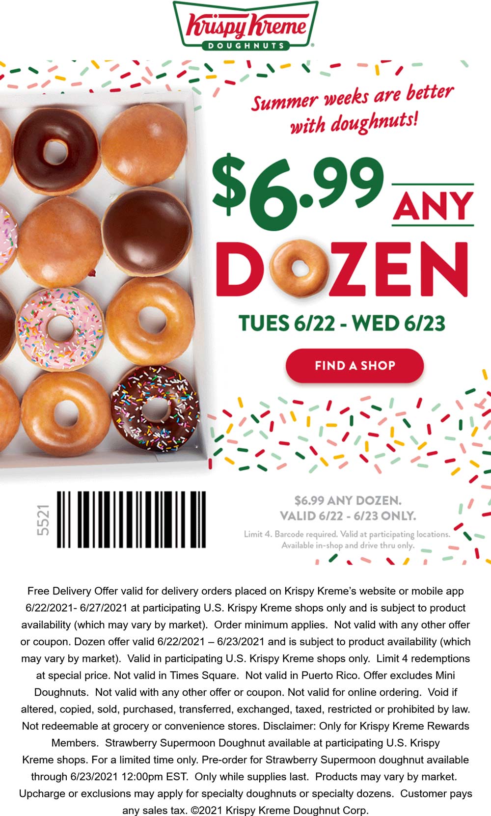 Krispy Kreme restaurants Coupon  $7 dozen doughnuts at Krispy Kreme #krispykreme 