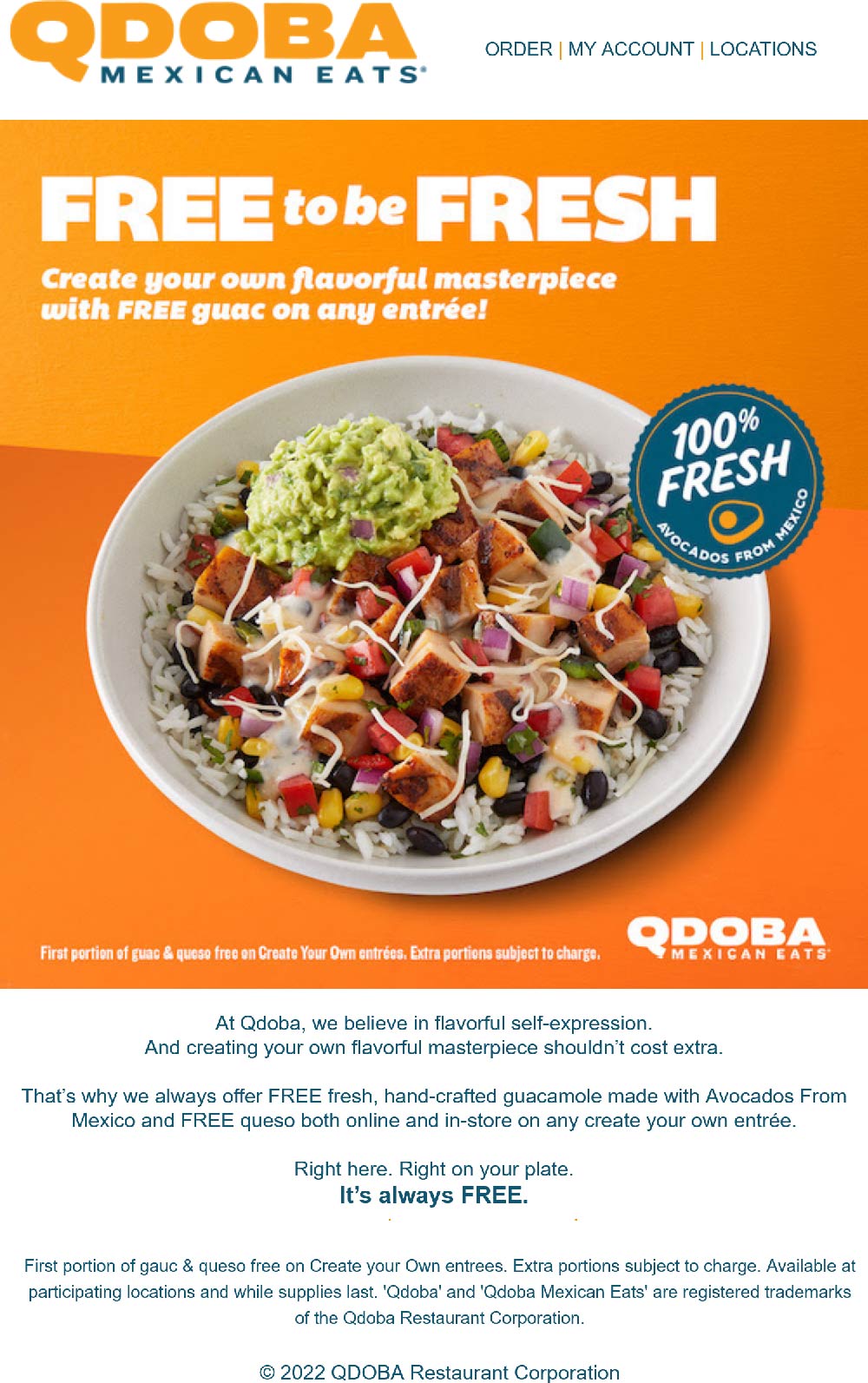 Qdoba restaurants Coupon  Guacamole & queso is free on your entree at Qdoba #qdoba 
