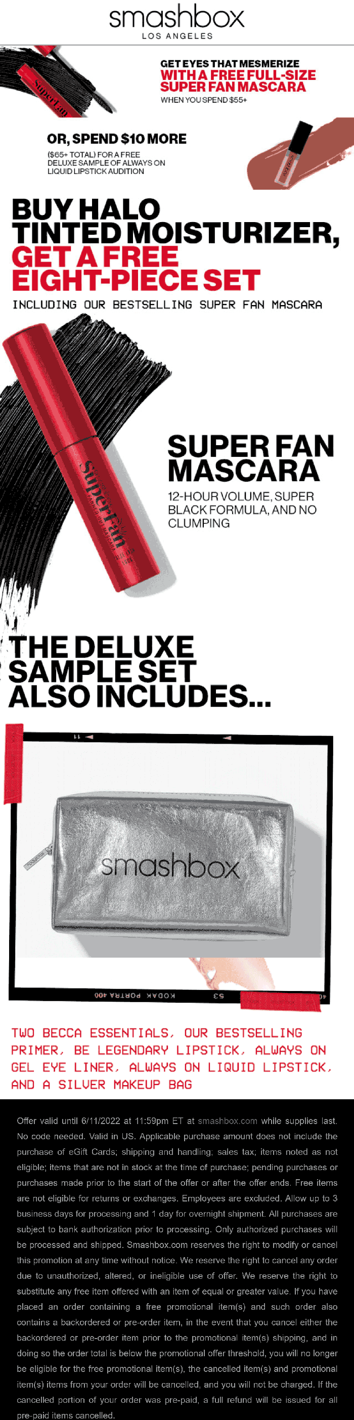 Smashbox coupons & promo code for July 2025