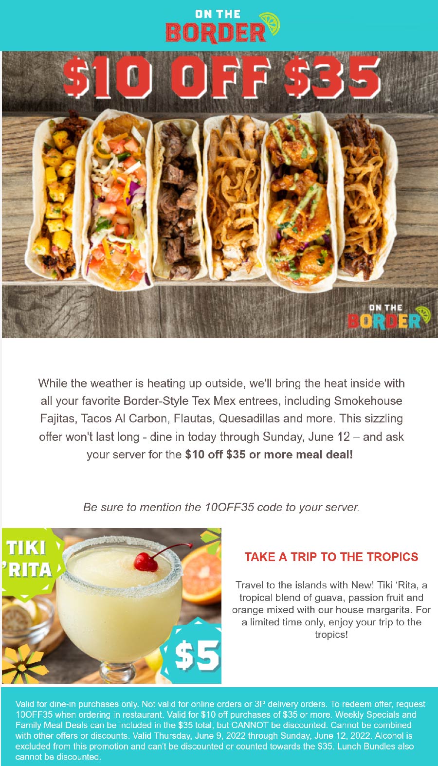 On The Border coupons & promo code for [February 2023]