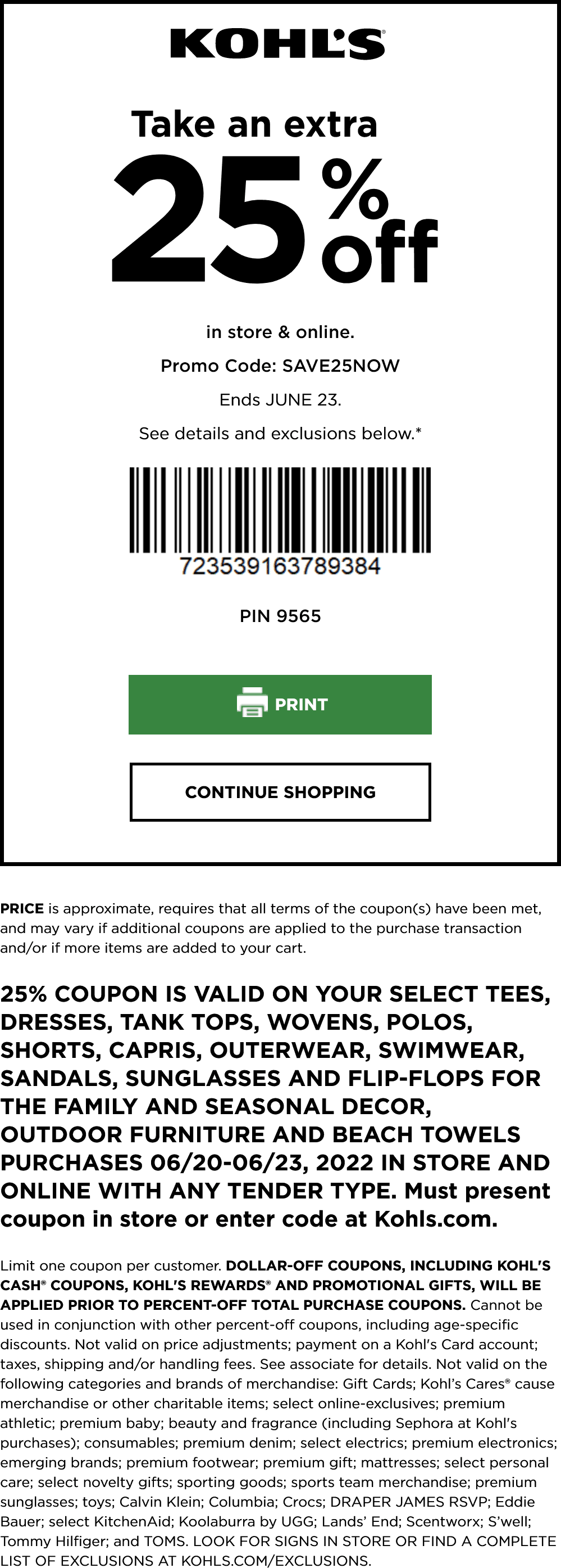 Kohls coupons & promo code for [June 2022]