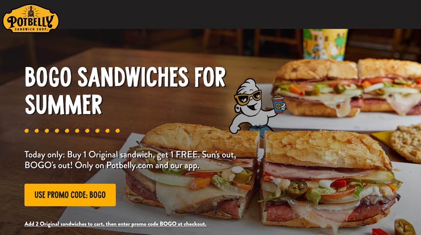 Potbelly coupons & promo code for [August 2022]