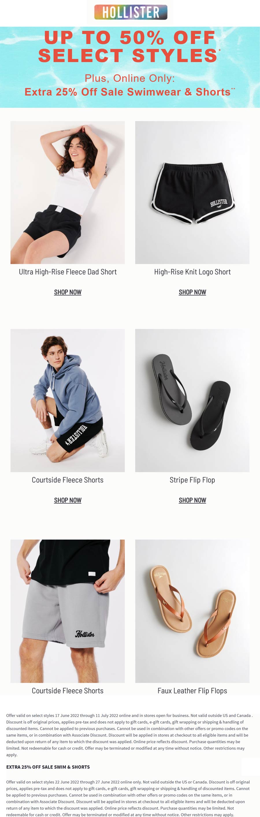 Hollister coupons & promo code for [July 2022]