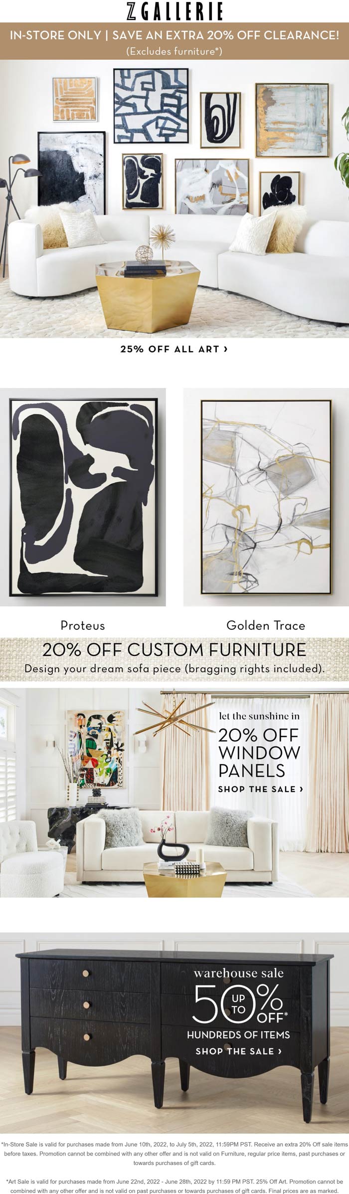 Z Gallerie stores Coupon  Extra 20% off sale items & more at Z Gallerie #zgallerie 