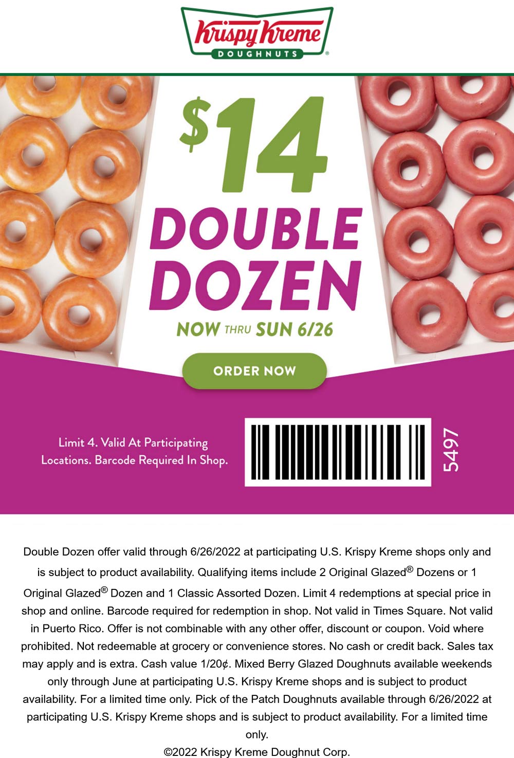 Krispy Kreme coupons & promo code for [August 2022]