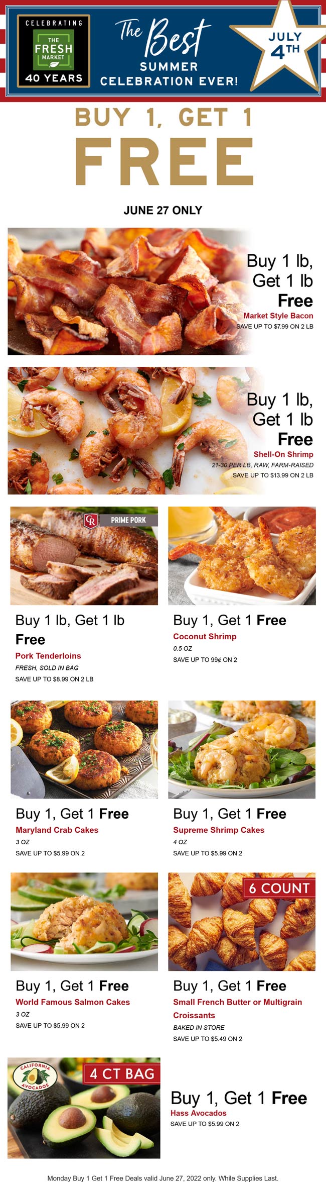 The Fresh Market stores Coupon  Second bacon free & more today at The Fresh Market #thefreshmarket 