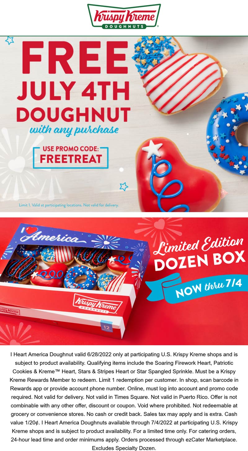 Krispy Kreme coupons & promo code for July 2025