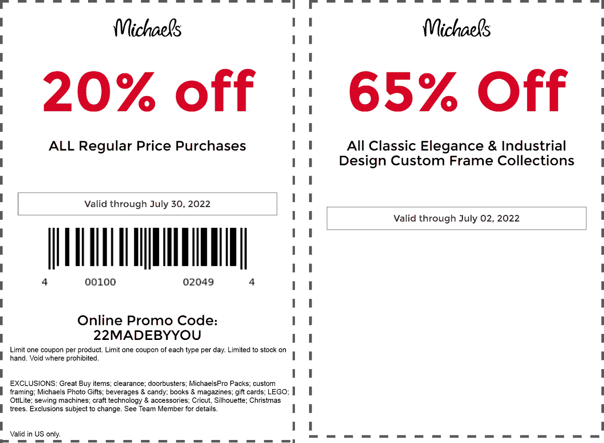 Michaels coupons & promo code for [November 2022]