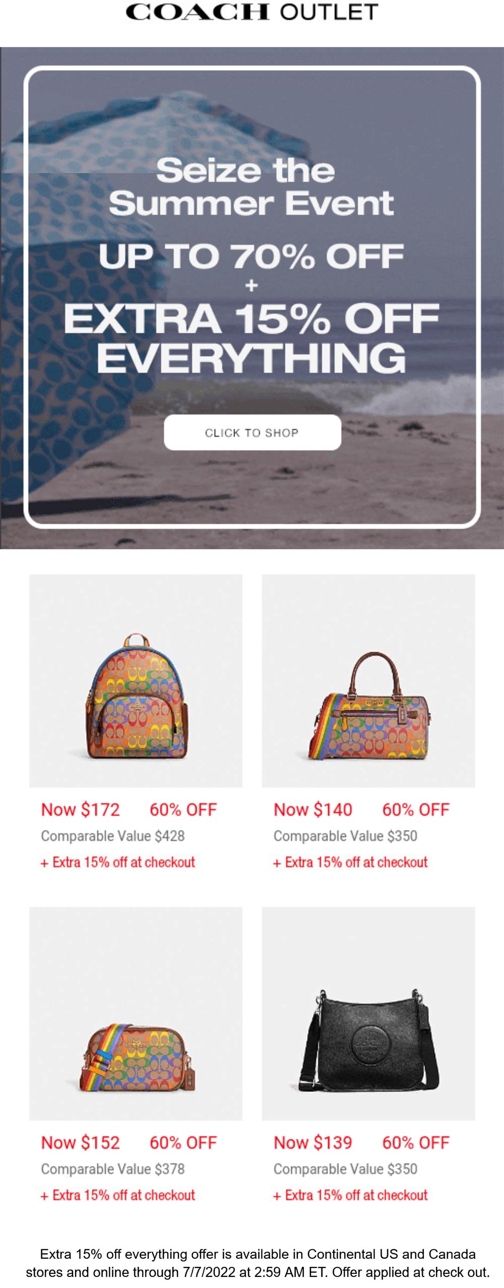Coach Outlet coupons & promo code for [November 2022]