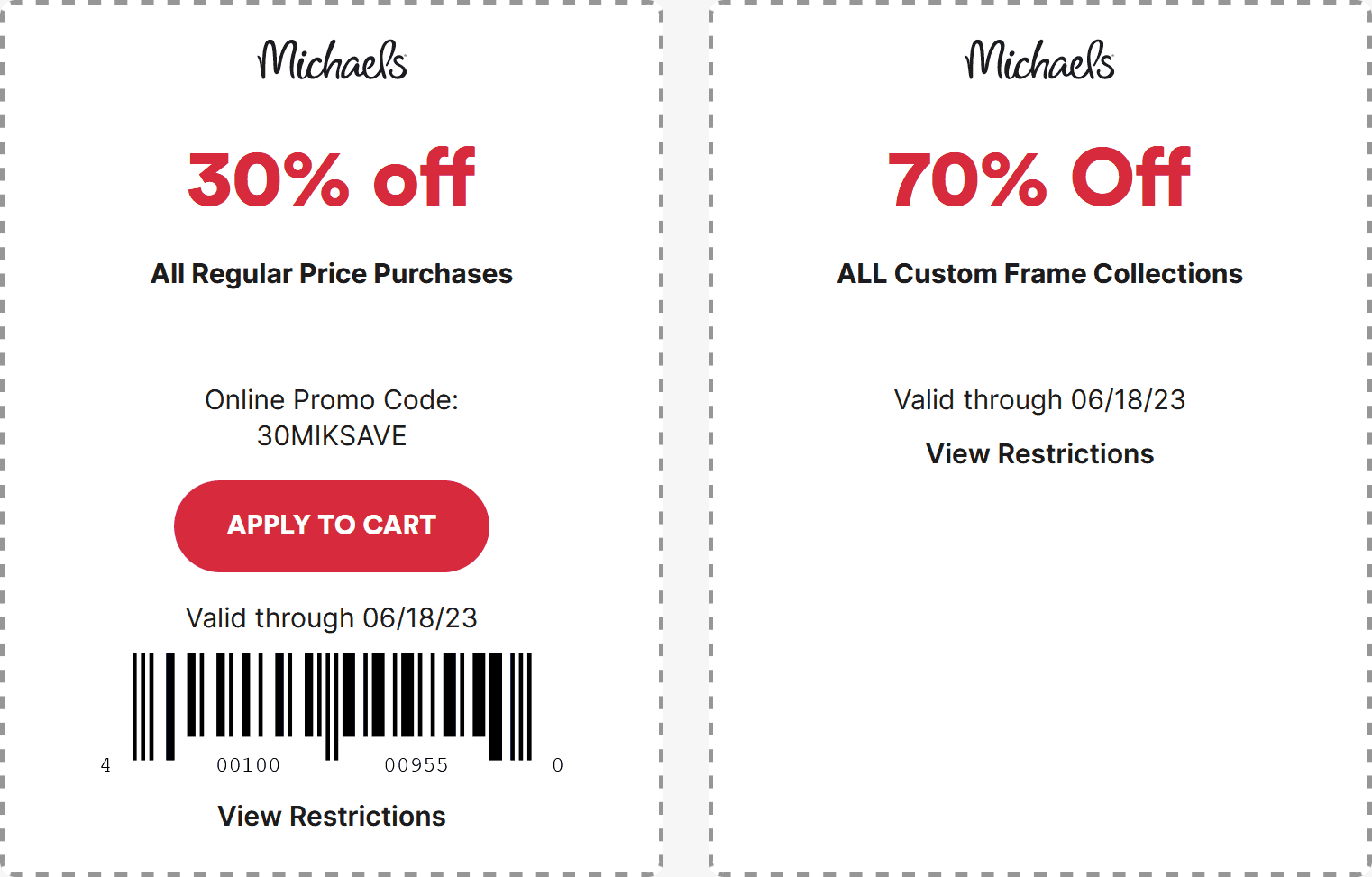 Michaels stores Coupon  30% off at Michaels, or online via promo code 30MIKSAVE #michaels 