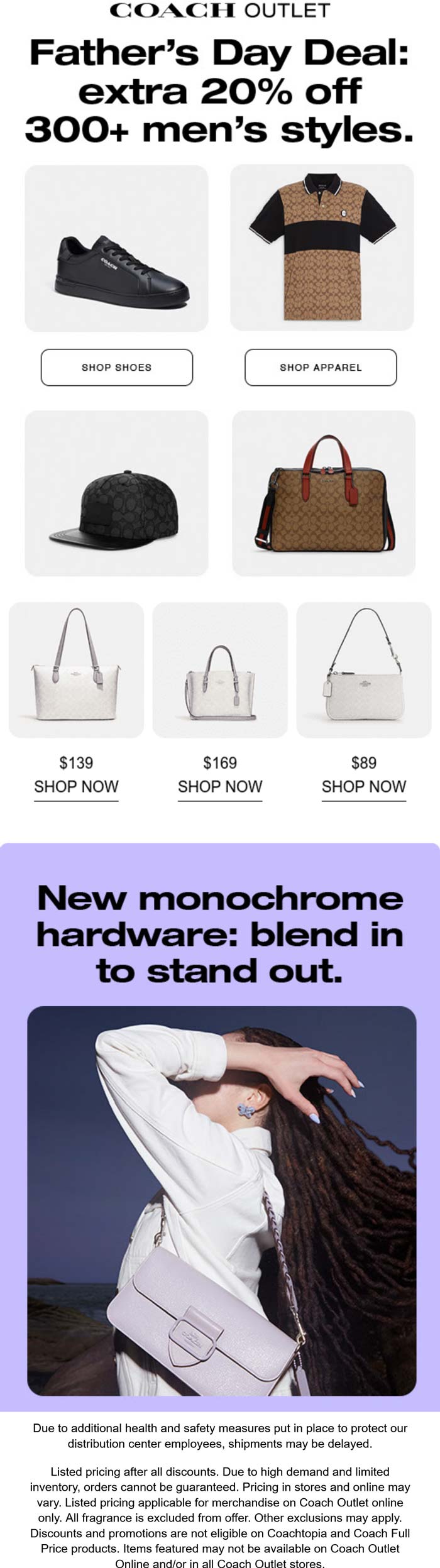 Extra 20 off mens styles at Coach Outlet coachoutlet The Coupons App®