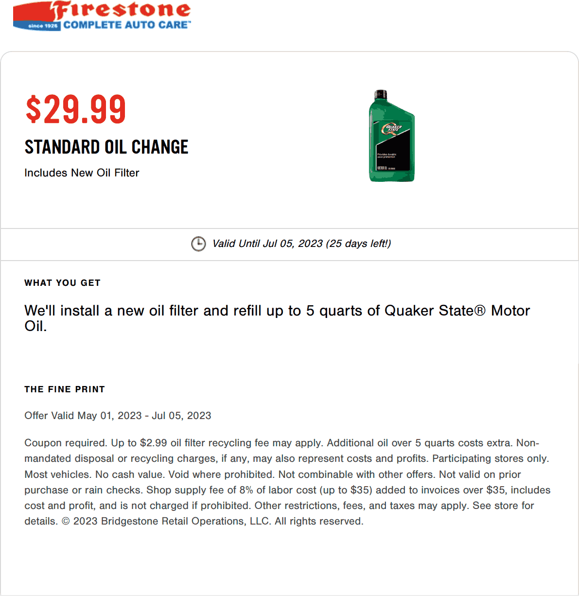 Firestone stores Coupon  $30 oil change at Firestone #firestone 