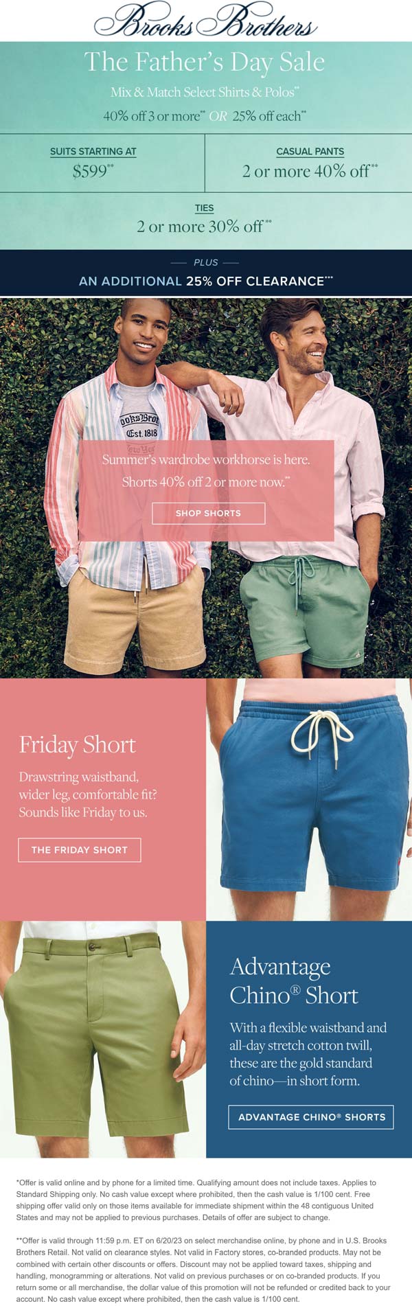 Brooks Brothers stores Coupon  25-40% off mix & match at Brooks Brothers, ditto online #brooksbrothers 