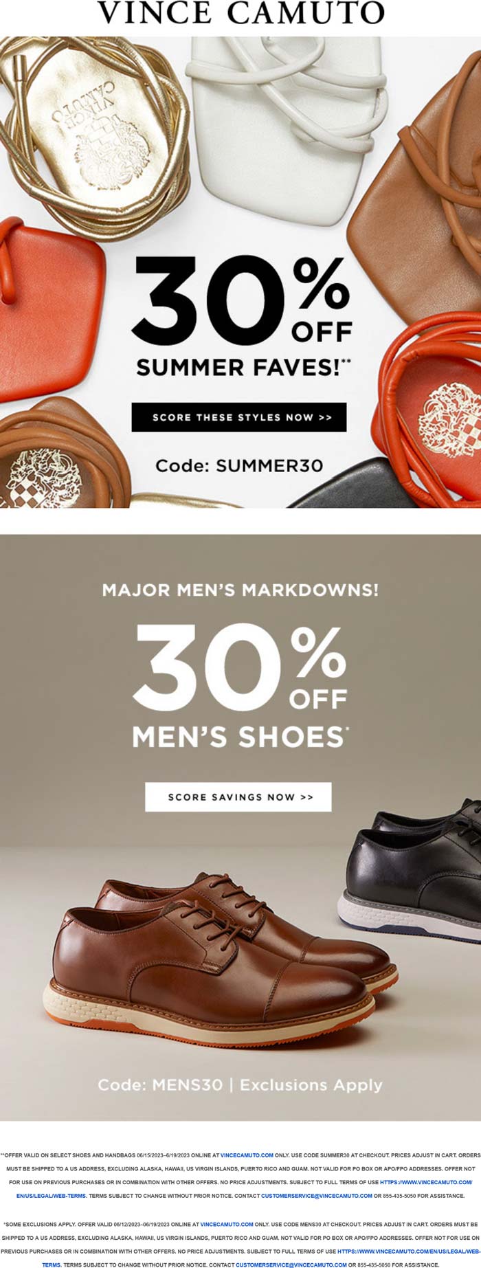 Vince Camuto stores Coupon  30% off at Vince Camuto via promo code SUMMER30 #vincecamuto 