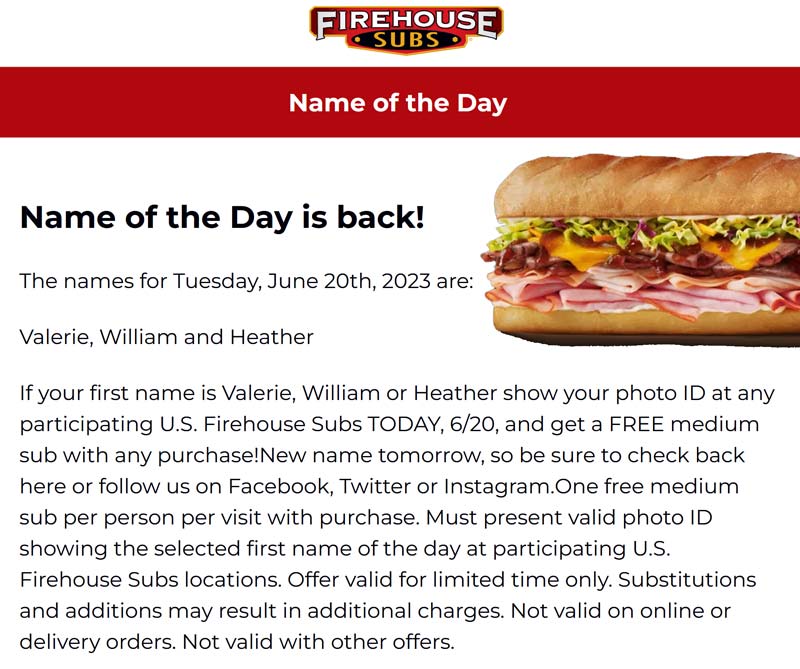 Firehouse Subs restaurants Coupon  Valerie, William & Heather enjoy a free sub sandwich today at Firehouse Subs #firehousesubs 