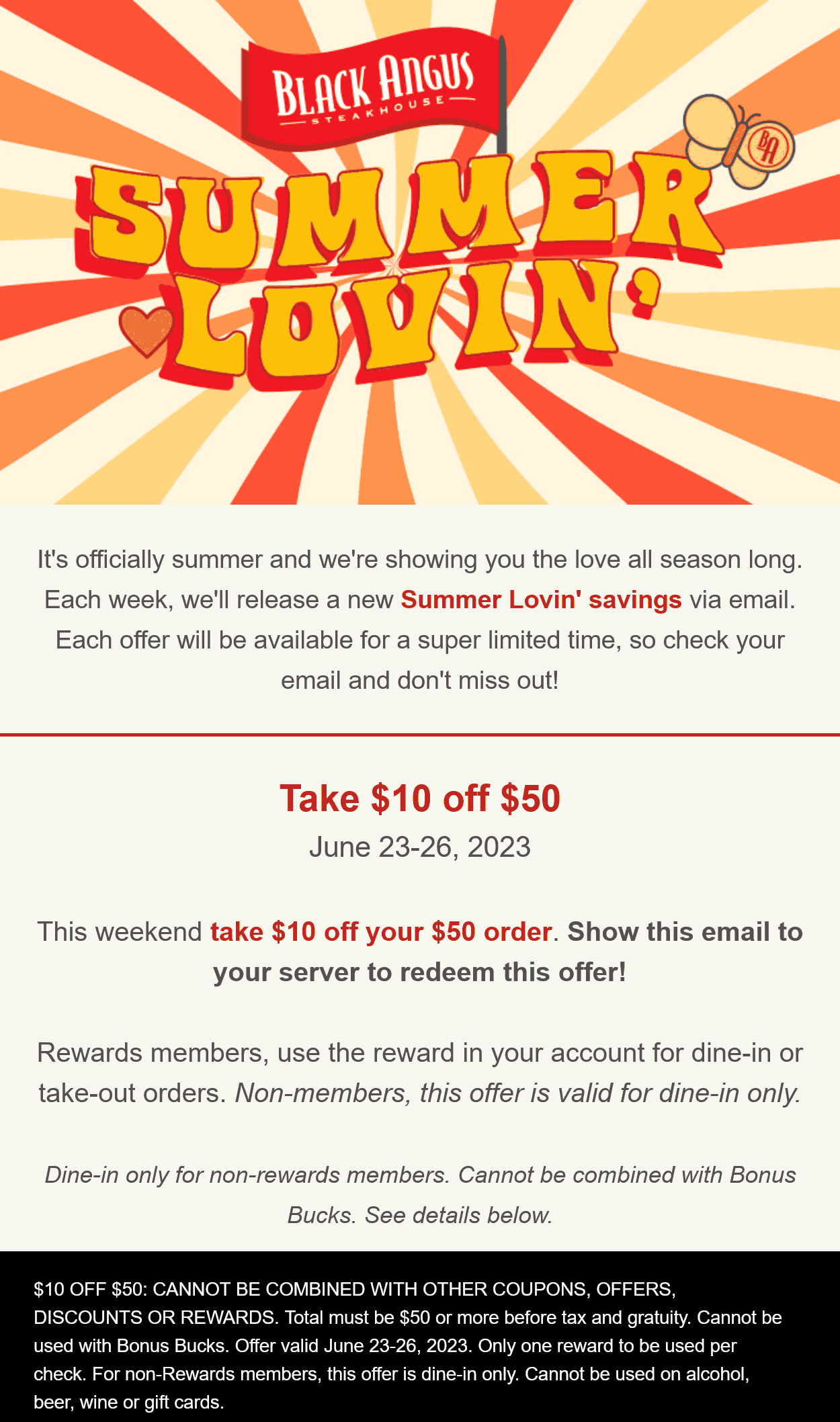 Black Angus restaurants Coupon  $10 off $50 at Black Angus steakhouse restaurants #blackangus 