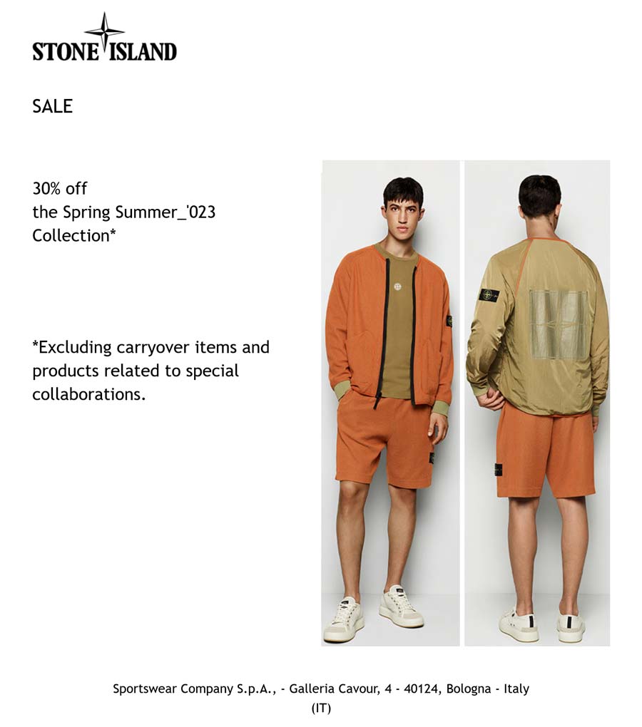 Stone Island stores Coupon  30% off spring & summer at Stone Island #stoneisland 