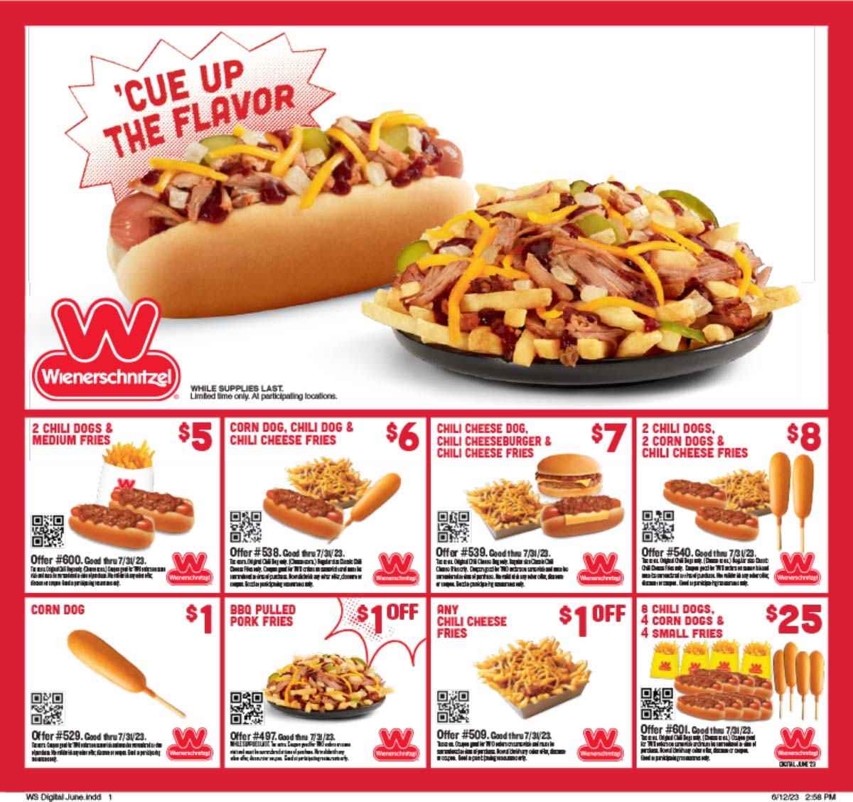 Wienerschnitzel restaurants Coupon  2 chili dogs + fries = $5 & more at Wienerschnitzel #wienerschnitzel 