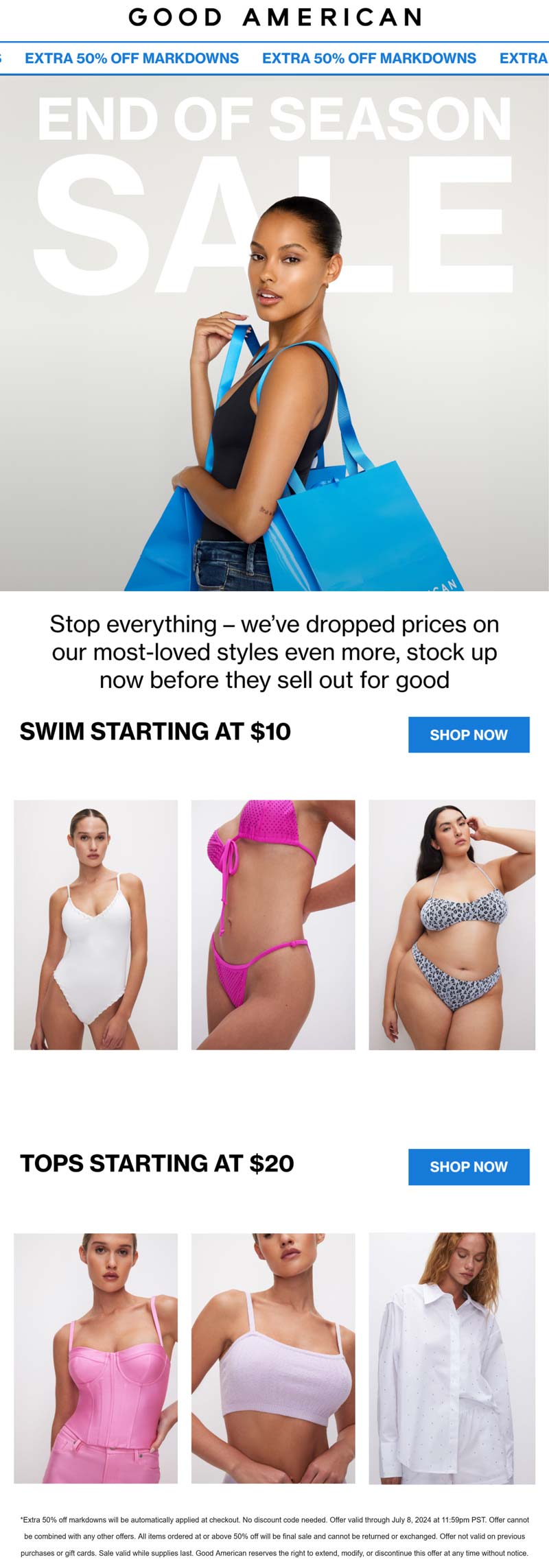 Good American stores Coupon  Extra 50% off sale items at Good American #goodamerican 