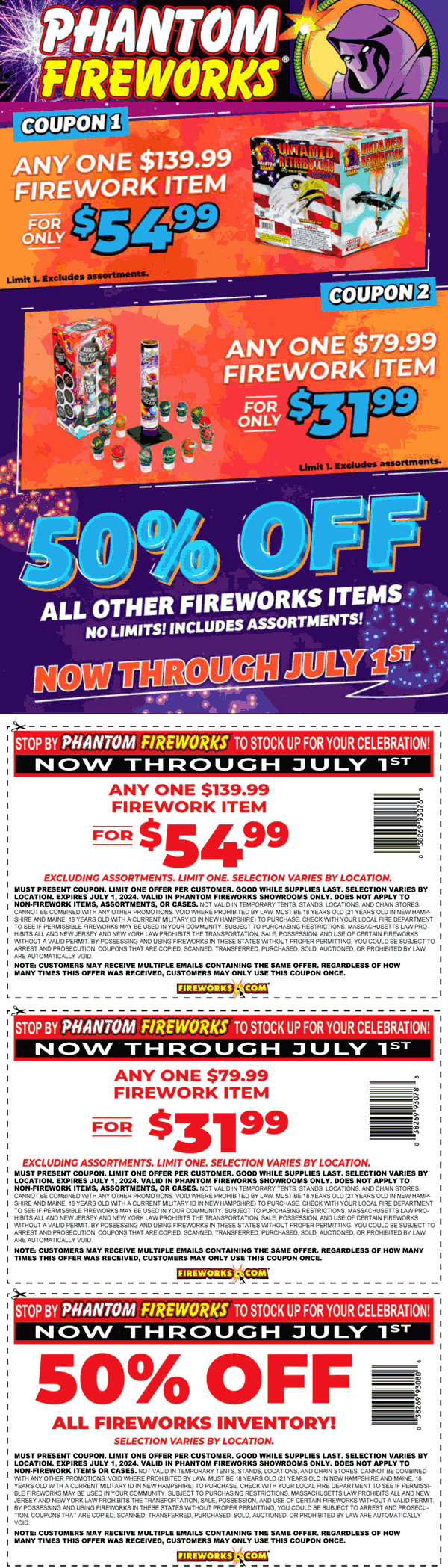 Phantom Fireworks stores Coupon  50% off everything & more at Phantom Fireworks #phantomfireworks 