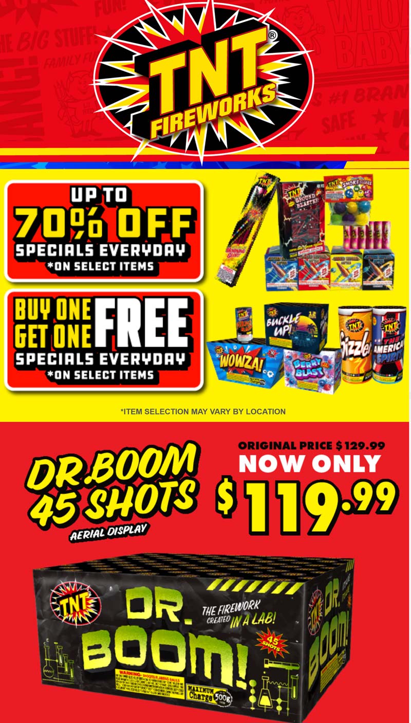 TNT Fireworks stores Coupon  Various bogo deals at TNT Fireworks #tntfireworks 