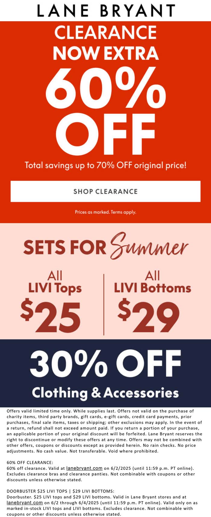 Lane Bryant stores Coupon  Extra 60% off clearance & more at Lane Bryant #lanebryant 