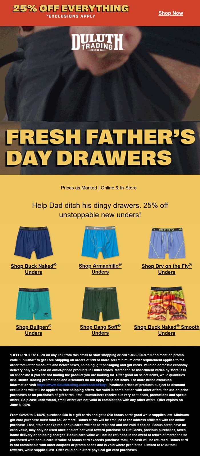 Duluth Trading Co stores Coupon  25% off everything at Duluth Trading Co via promo code E50605D #duluthtradingco 
