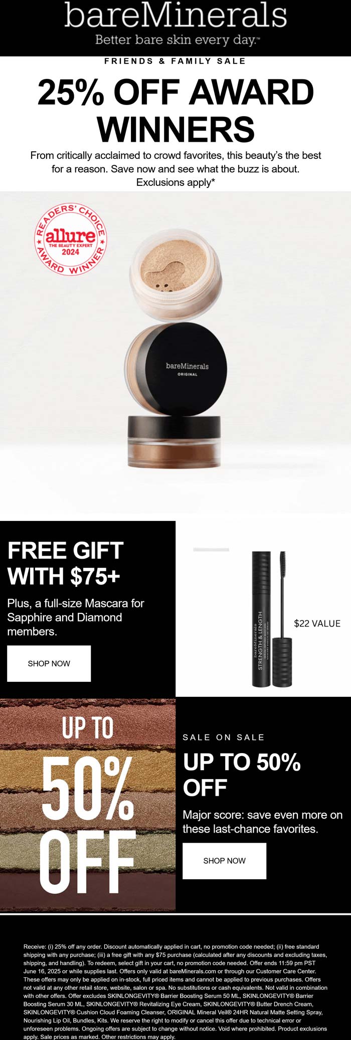bareMinerals stores Coupon  25% off & more at bareMinerals #bareminerals 