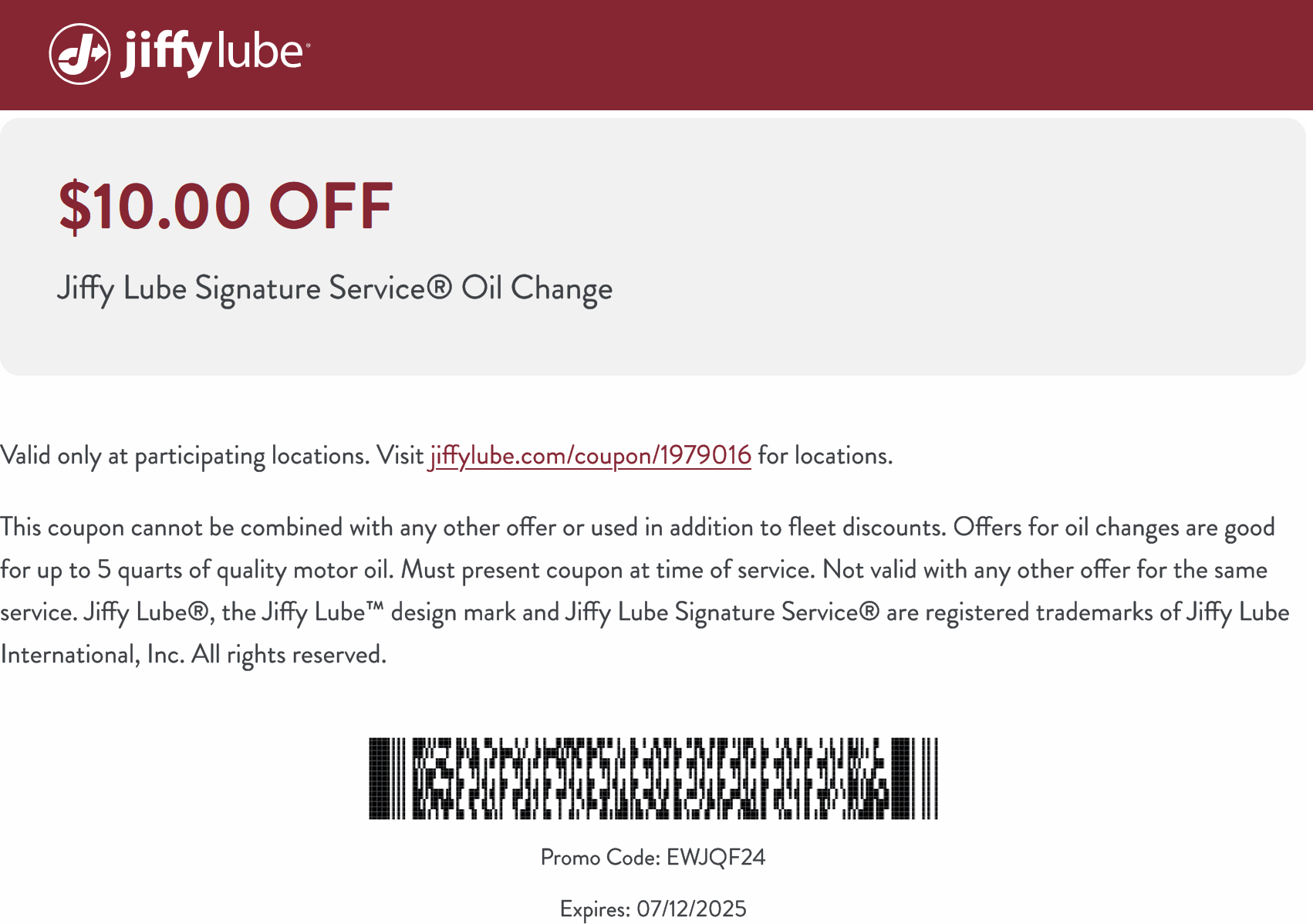 Jiffy Lube stores Coupon  $10 off signature oil change at Jiffy Lube #jiffylube 