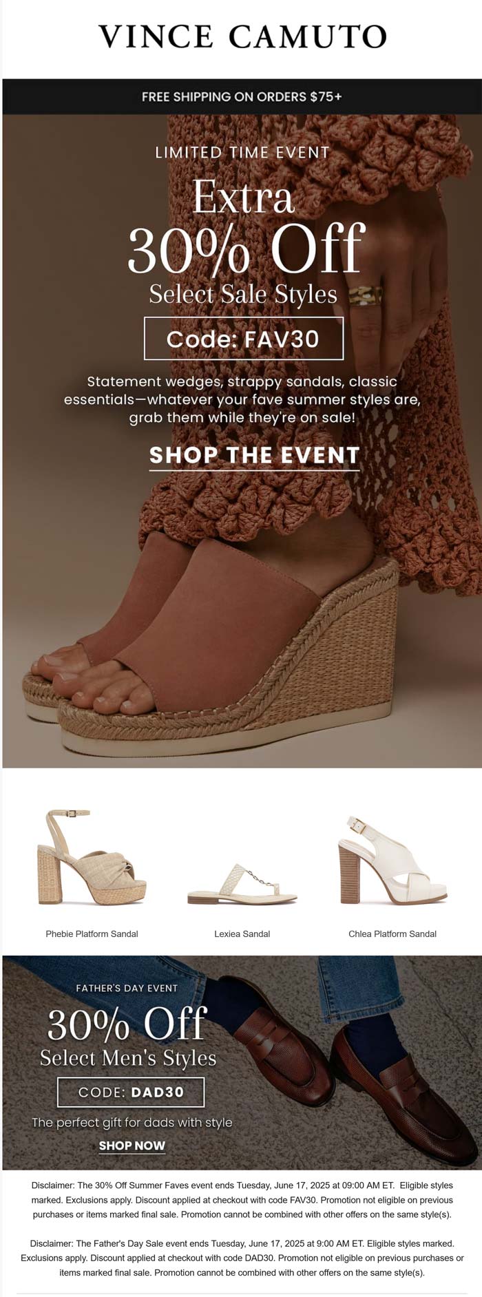 Vince Camuto stores Coupon  Extra 30% off sale styles at Vince Camuto via promo code FAV30 #vincecamuto 