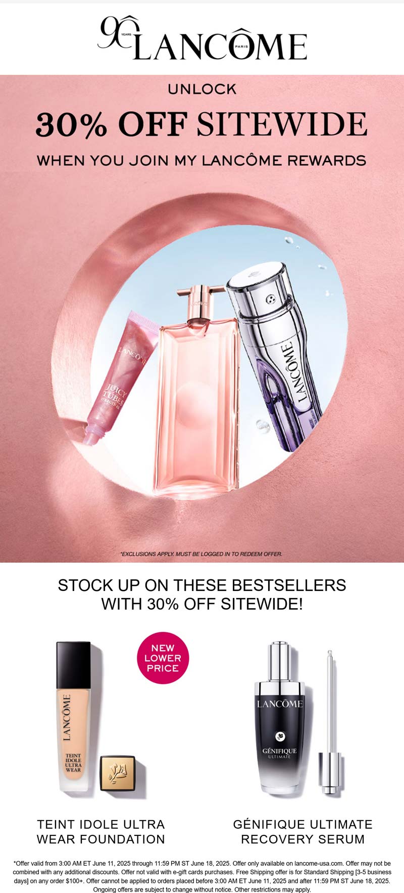 Lancome stores Coupon  30% off online via login at Lancome cosmetics #lancome 