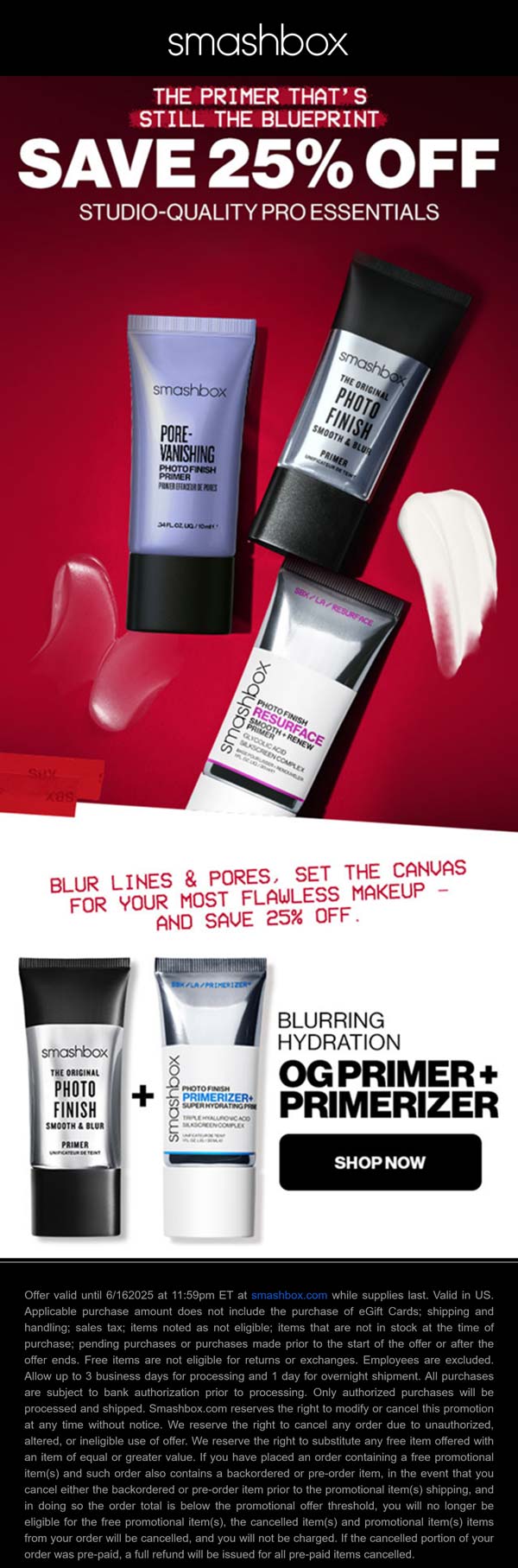 Smashbox stores Coupon  25% off at Smashbox cosmetics #smashbox 