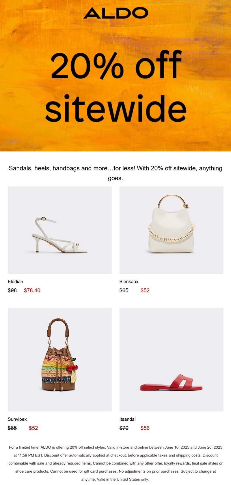 ALDO stores Coupon  20% off everything online at ALDO #aldo 