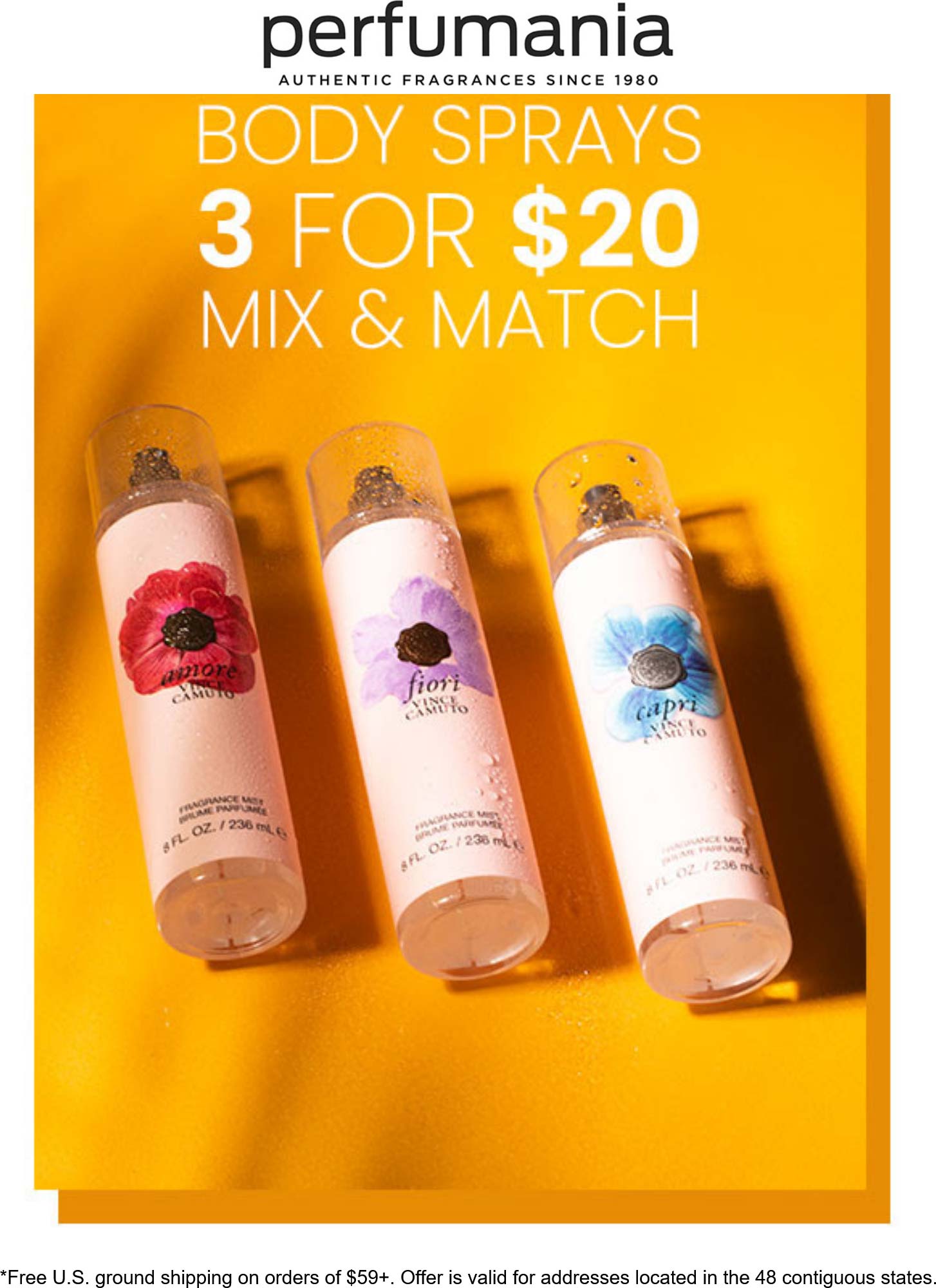 Perfumania stores Coupon  Body sprays are 3 for $20 at Perfumania #perfumania 